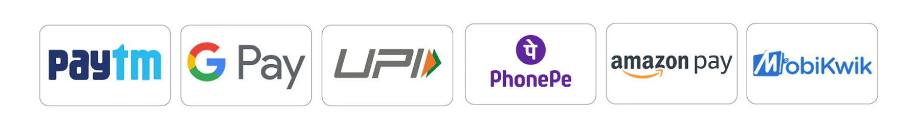 Accepted payment methods